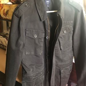 Gap men’s black military style jacket size medium